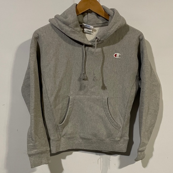 Champion Tops - Champion reverse weave Light Gray womens Pullover Hoodie sweatshirt